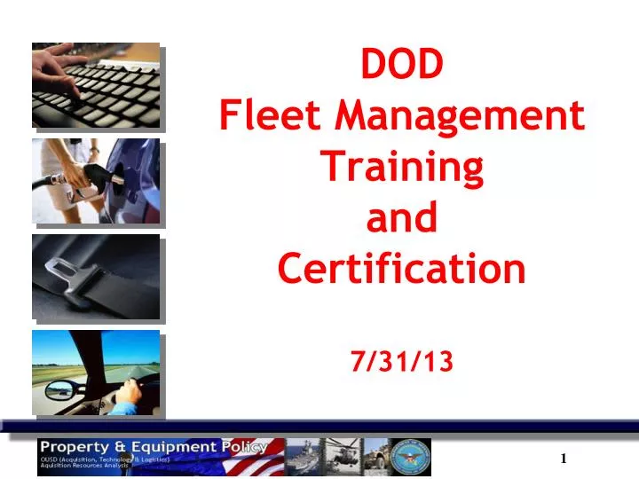 dod fleet management training and certification 7 31 13