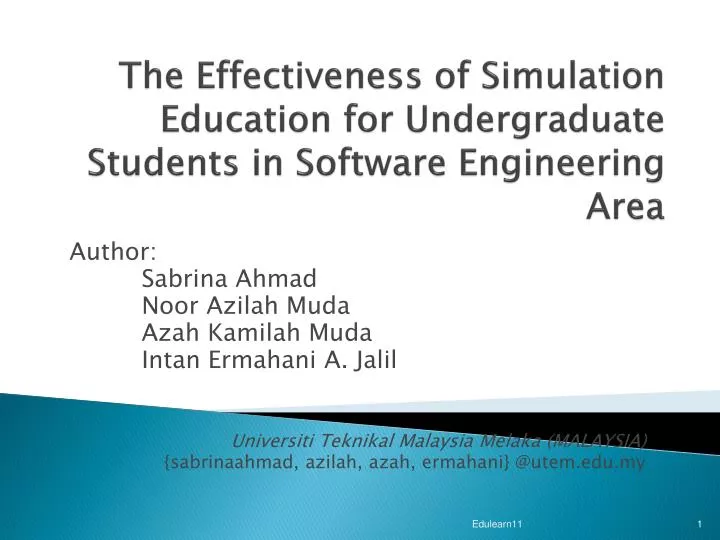the effectiveness of simulation education for undergraduate students in software engineering area
