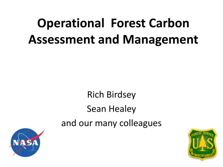 operational forest carbon assessment and management