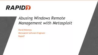 Abusing Windows Remote Management with Metasploit