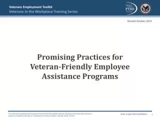 Promising Practices for Veteran-Friendly Employee Assistance Programs