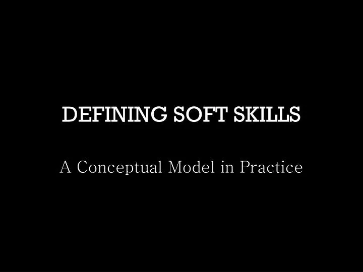 defining soft skills