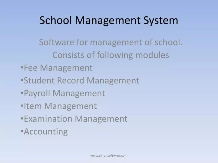 school management system