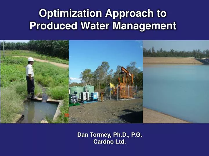 optimization approach to produced water management