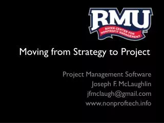 Moving from Strategy to Project