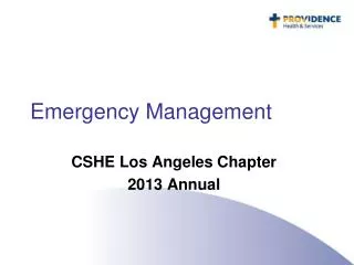 Emergency Management