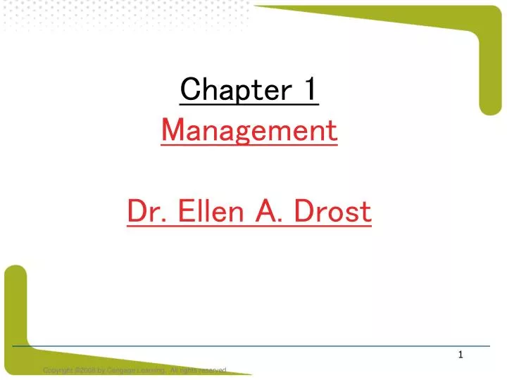 chapter 1 management dr ellen a drost
