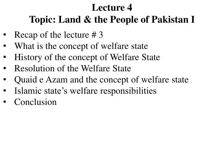lecture 4 topic land the people of pakistan i