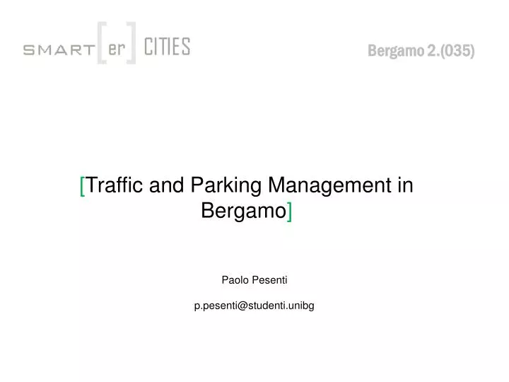 traffic and parking management in bergamo
