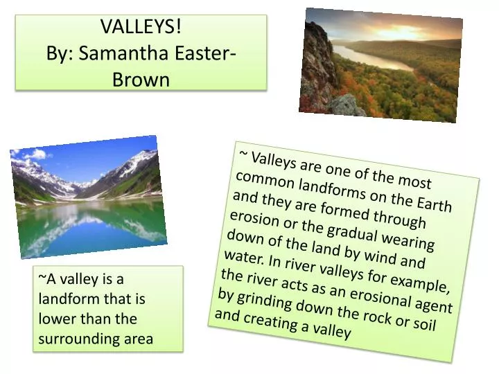 valleys by samantha easter brown