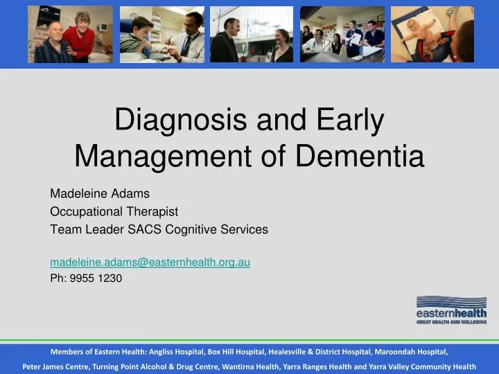 diagnosis and early management of dementia