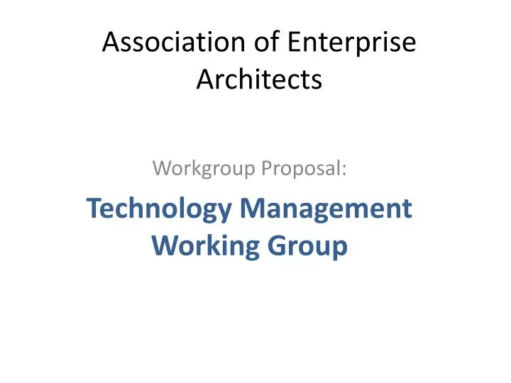 association of enterprise architects