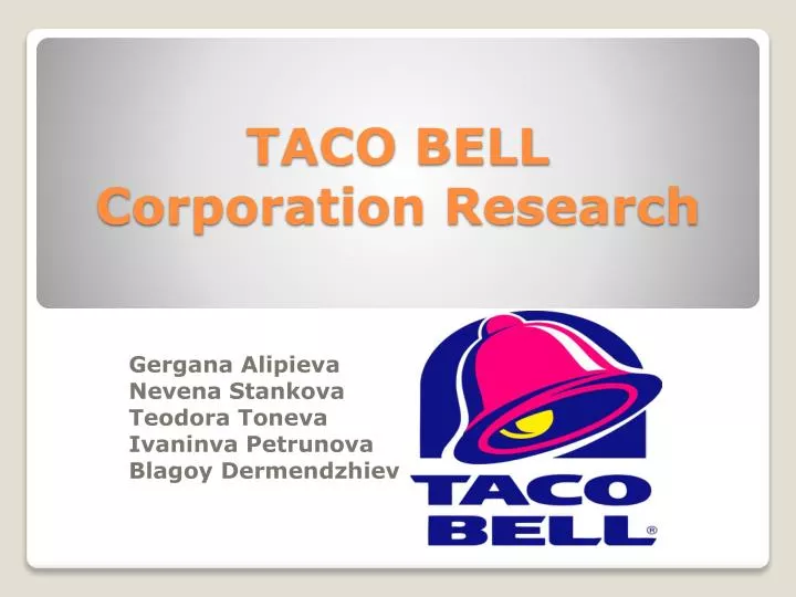 taco bell corporation research