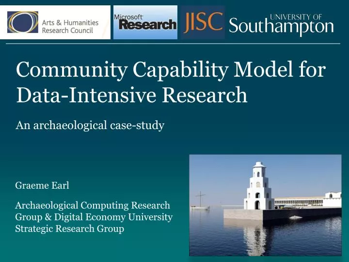 community capability model for data intensive research an archaeological case study