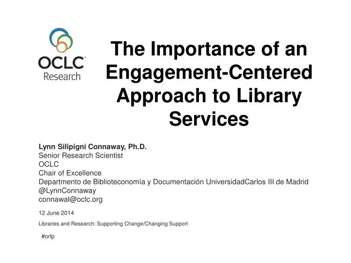 the importance of an engagement centered approach to library services