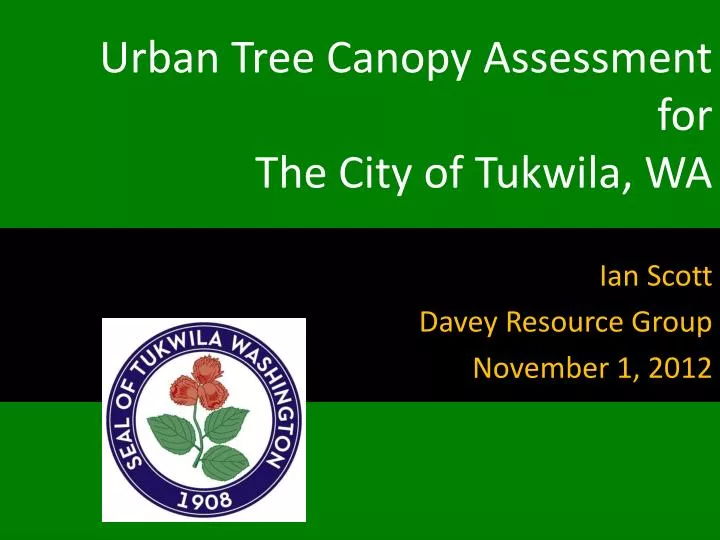 urban tree canopy assessment for the city of tukwila wa