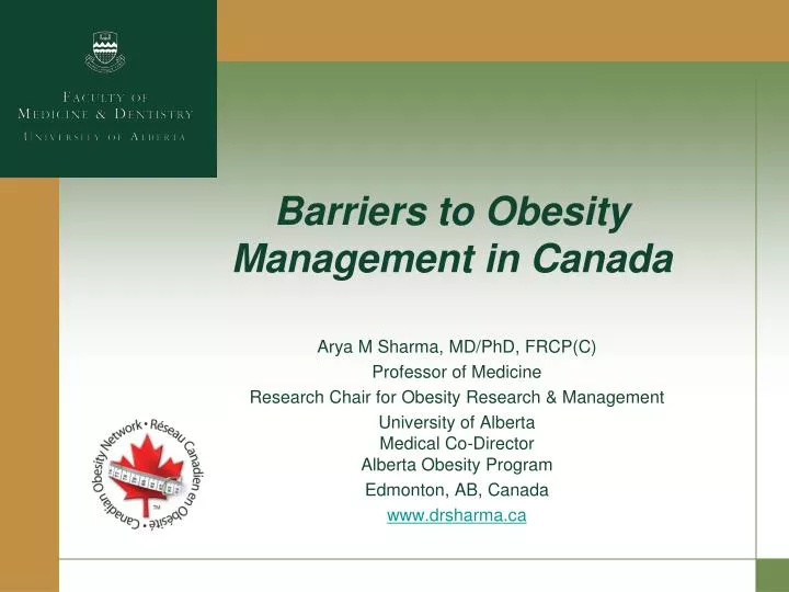 barriers to obesity management in canada