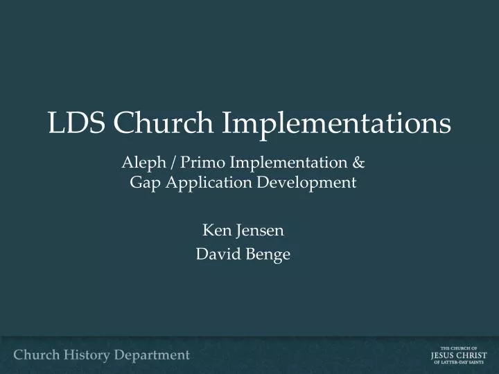 lds church implementations
