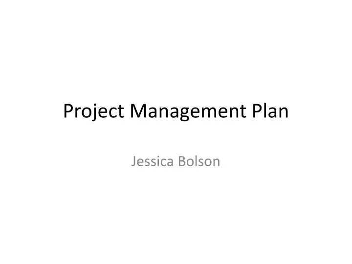 project management plan