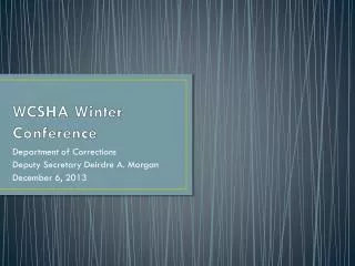 WCSHA Winter Conference