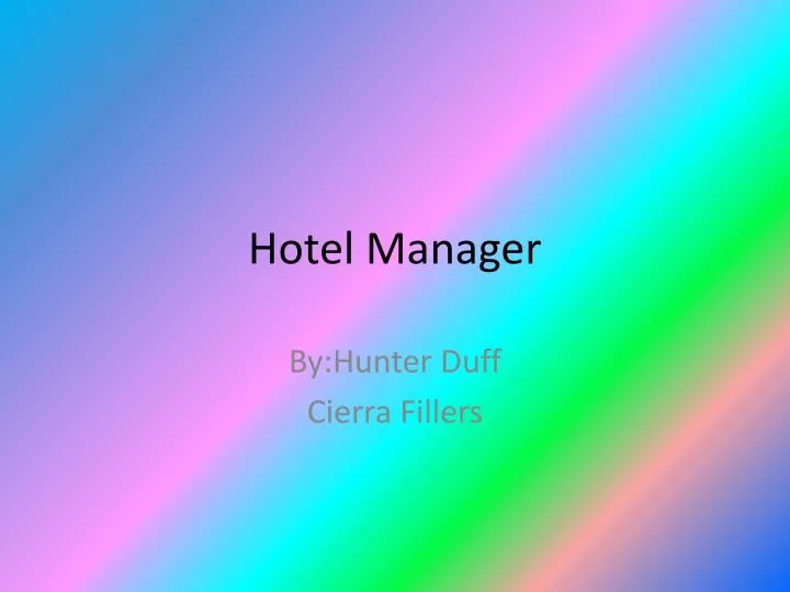 hotel manager