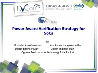 Power Aware Verification Strategy for SoCs