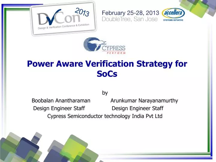 power aware verification strategy for socs