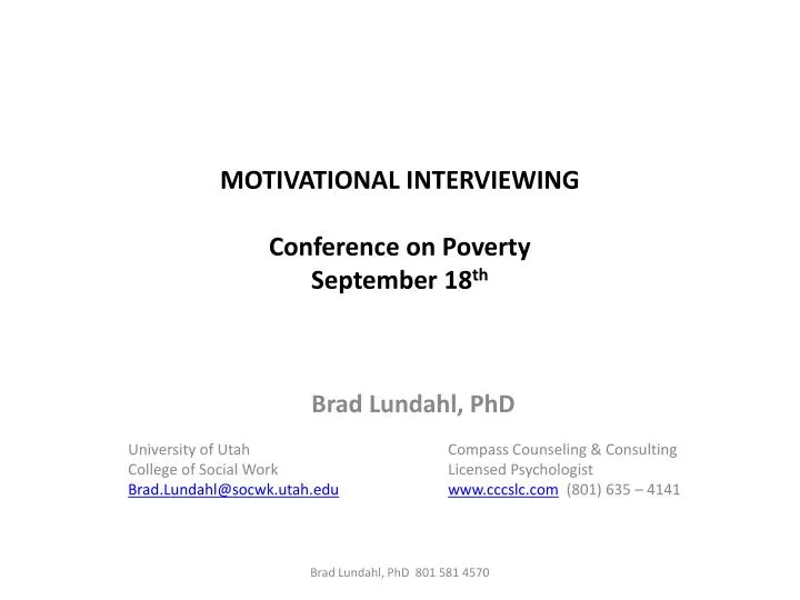 motivational interviewing conference on poverty september 18 th