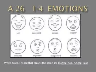 A 26 1-4 Emotions