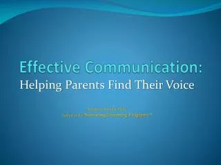 Effective Communication: