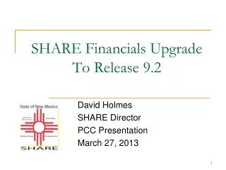 SHARE Financials Upgrade To Release 9.2