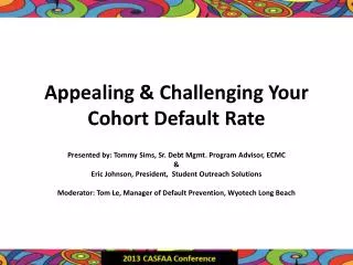 Appealing &amp; Challenging Your Cohort Default Rate