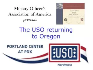 The USO returning to Oregon