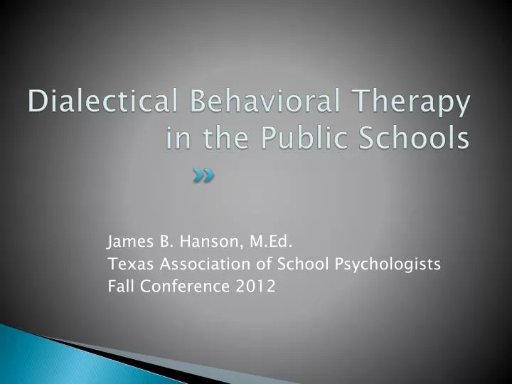 dialectical behavioral therapy in the public schools