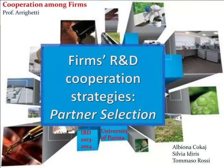 firms r d cooperation strategies partner s election