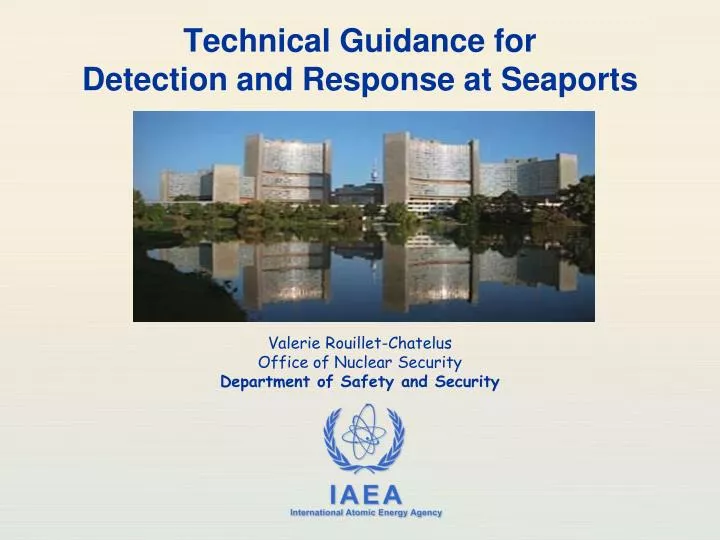 technical guidance for detection and response at seaports