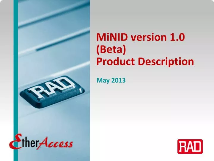 minid version 1 0 beta product description