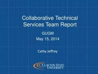 Collaborative Technical Services Team Report