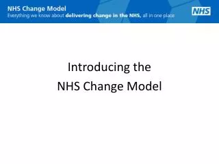 Introducing the NHS Change Model