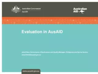 Evaluation in AusAID