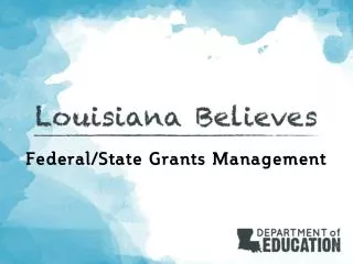 Federal/State Grants Management