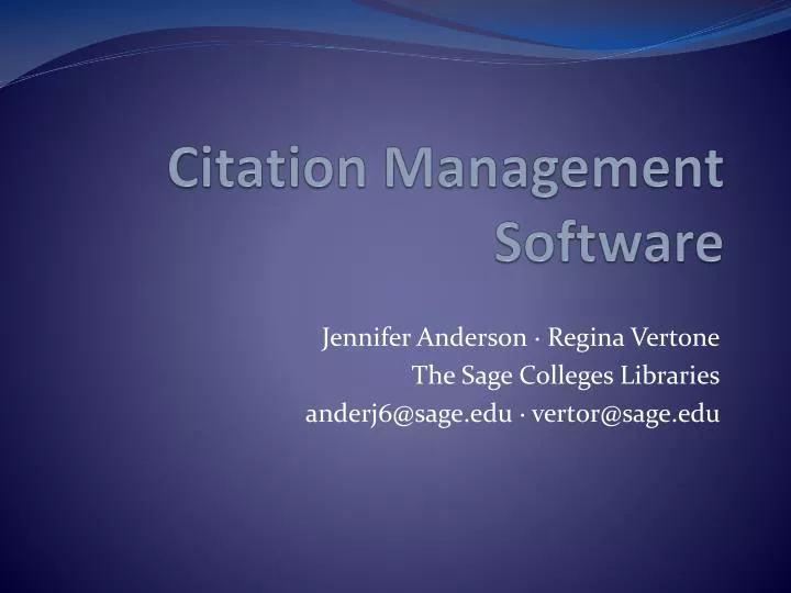 citation management software
