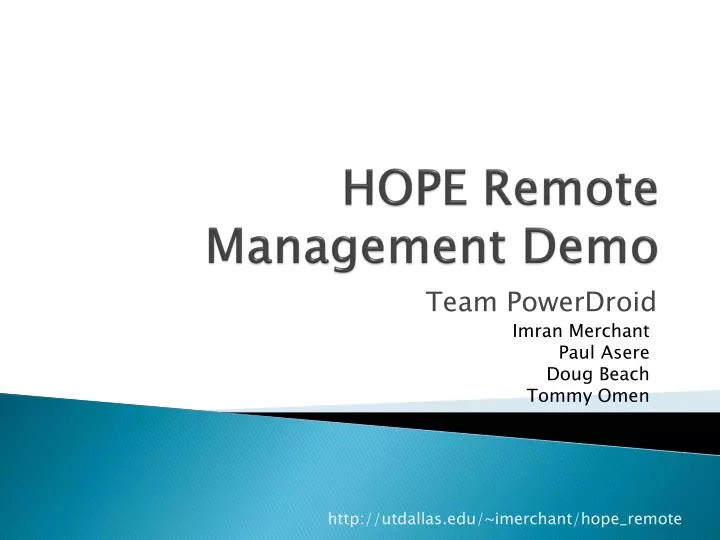 hope remote management demo