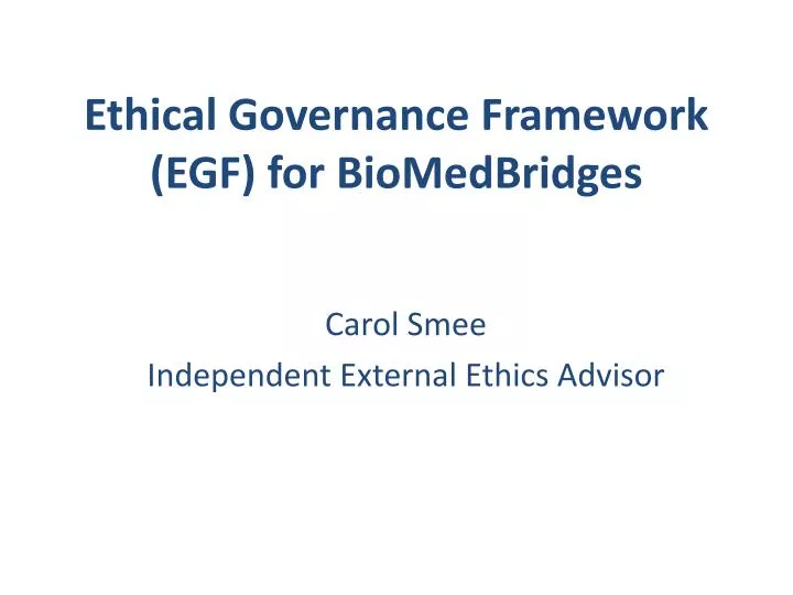 ethical governance framework egf for biomedbridges