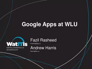 Google Apps at WLU