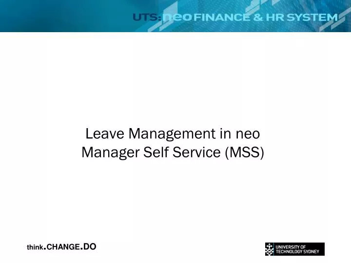 leave management in neo manager self service mss