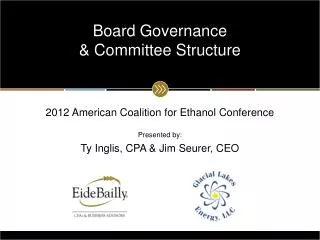 Board Governance &amp; Committee Structure