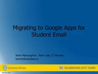 Migrating to Google Apps for Student Email