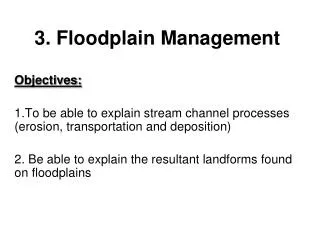 3. Floodplain Management