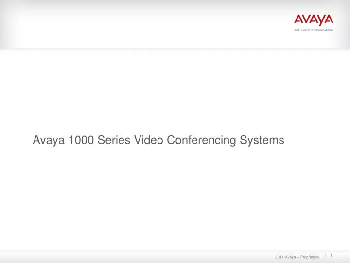 avaya 1000 series video conferencing systems